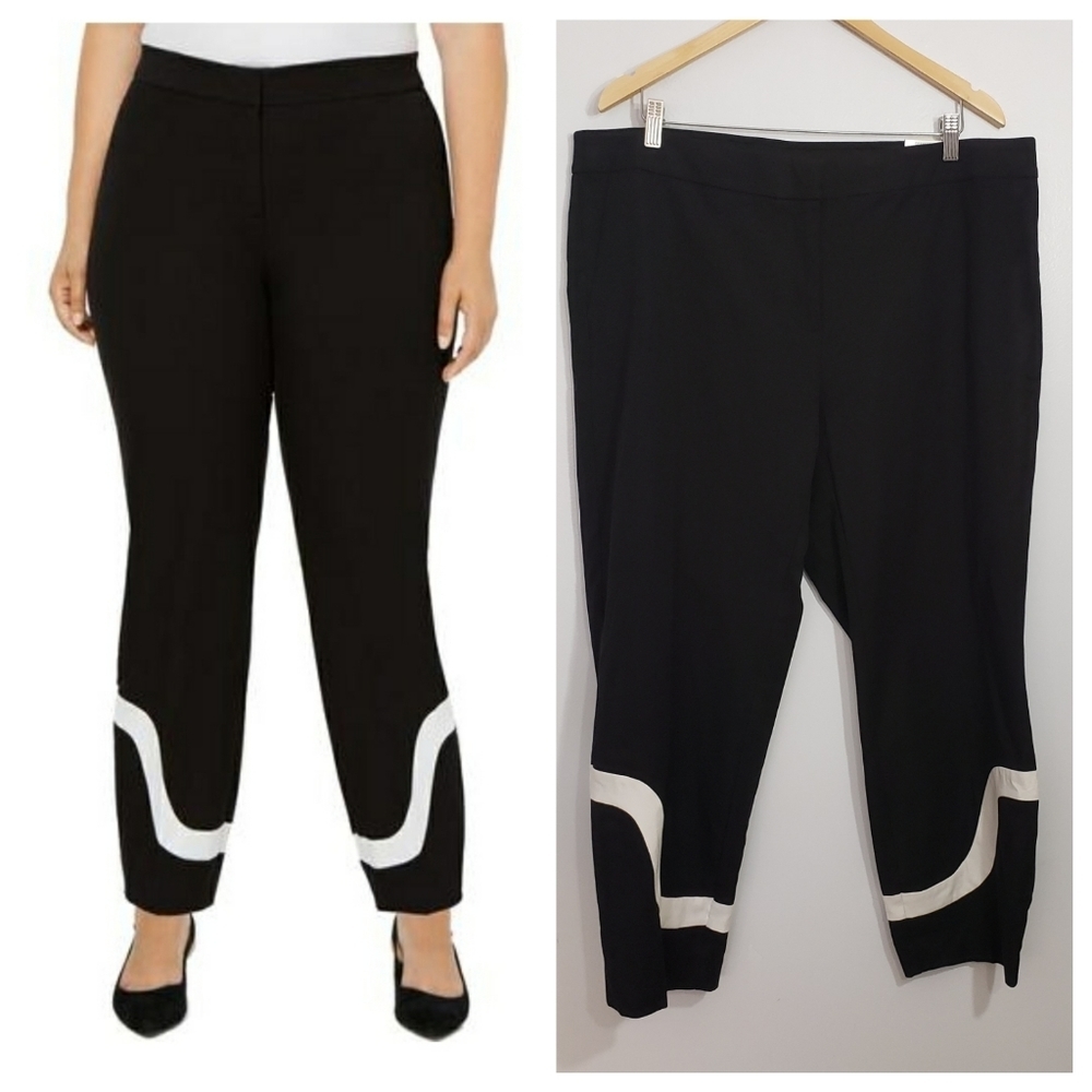 ALFANI ponte cotton blend skinny leg ankle pants